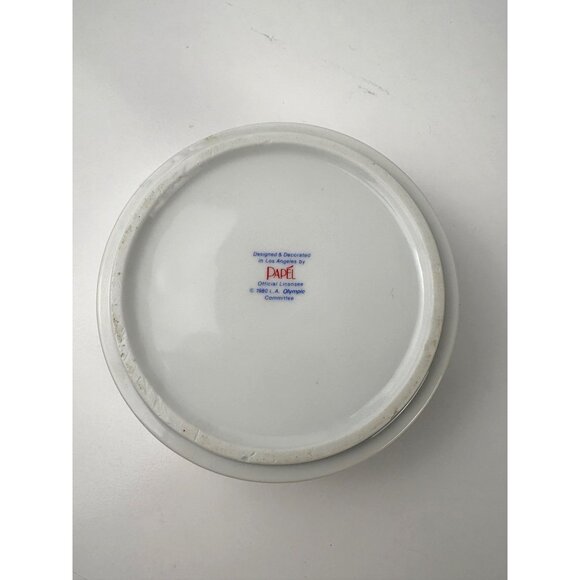 1984  Los Angeles Olympics Souvenir Ashtray Papél XXIII Olympiad Ceramic NOS - Picture 4 of 5